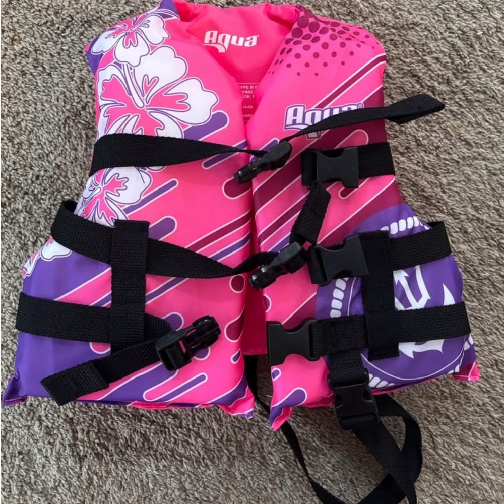 Aqua Pink and Purple Child's Flotation Aid